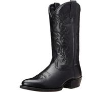 UJEDFHV Botas Cowboy Camperas Altas Mujer Botas cómodas de Cuero hasta la Rodilla for Hombre, Botas de Trabajo Informales, Talla Grande 46(Black,45)