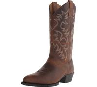 UJEDFHV Botas Cowboy Camperas Altas Mujer Botas cómodas de Cuero hasta la Rodilla for Hombre, Botas de Trabajo Informales, Talla Grande 46(Brown,44)