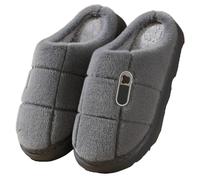UJEDFHV Chinelos Homem Pantuflas De Algodón De Talla Grande For Hombre, Pantuflas De Invierno Cálidas Con Fondo Grueso Y Forro Polar, 45, 46, 47 Y 48(Black,50-51)