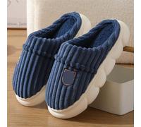 UJEDFHV Chinelos Homem Zapatilla grande for hombre, zapatos de casa suela gruesa, talla 46 47, zapatillas cálidas algodón for, chanclas peludas for invierno, for interiores(A-30 Blue,CN 40-41)