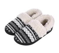 UJEDFHV Chinelos Homem Zapatillas De Algodón Cálidas Invierno For Mujer, Casa Espuma Con Memoria Blanda For Interiores, Zapatos Cálidos Y Cómodos For Dormitorio, Informales(Black5,42-43(10-10.2inch))