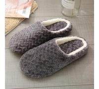 UJEDFHV Chinelos Homem Zapatillas de algodón for dormitorio, zapatos invierno cálidos y peludos for hombre mujer, zapatillas interior, casa cálidas, chanclas for(Gray1,44-45)