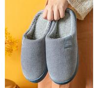 UJEDFHV Chinelos Homem Zapatillas de algodón for dormitorio, zapatos invierno cálidos y peludos for hombre mujer, zapatillas interior, casa cálidas, chanclas for(Gray,36-37)