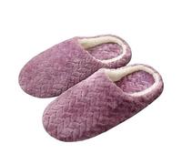 UJEDFHV Chinelos Homem Zapatillas de algodón for hombres y mujeres, máscara Halloween, hogar, antideslizantes, parejas, zapatos felpa for interiores en invierno(Dark Purple-B,36-37)