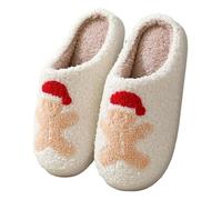 UJEDFHV Chinelos Homem Zapatillas de algodón for hombres y mujeres, máscara Halloween, hogar, antideslizantes, parejas, zapatos felpa for interiores en invierno(D3,38-39)