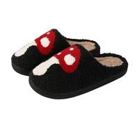 UJEDFHV Chinelos Homem Zapatillas de algodón for hombres y mujeres, máscara Halloween, hogar, antideslizantes, parejas, zapatos felpa for interiores en invierno(C2,40-41)