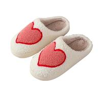 UJEDFHV Chinelos Homem Zapatillas de algodón for hombres y mujeres, máscara Halloween, hogar, antideslizantes, parejas, zapatos felpa for interiores en invierno(E4,38-39)