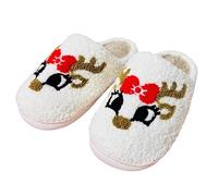 UJEDFHV Chinelos Homem Zapatillas de algodón for hombres y mujeres, máscara Halloween, hogar, antideslizantes, parejas, zapatos felpa for interiores en invierno(E10,42-43)