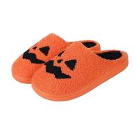 UJEDFHV Chinelos Homem Zapatillas de algodón for hombres y mujeres, máscara Halloween, hogar, antideslizantes, parejas, zapatos felpa for interiores en invierno(C1,40-41)