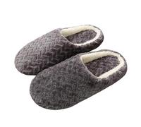 UJEDFHV Chinelos Homem Zapatillas de algodón for hombres y mujeres, máscara Halloween, hogar, antideslizantes, parejas, zapatos felpa for interiores en invierno(Grey-B,44-45)