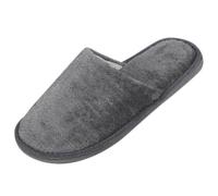UJEDFHV Chinelos Homem Zapatillas de casa cálidas algodón for hombre, zapatillas suelo suave, pantuflas interior felpa for invierno, zapatos fondo blando cálidos for(Gray,42)