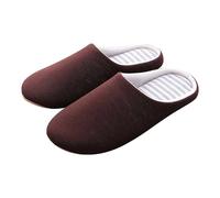 UJEDFHV Chinelos Homem Zapatillas de casa felpa for hombre y mujer, zapatos planos suaves cálidos, calzado interior for el hogar, Color caramelo, otoño e invierno(B-Coffee,42-43)