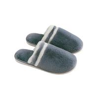 UJEDFHV Chinelos Homem Zapatillas de casa for mujer, chanclas ligeras algodón for interior y dormitorio, suaves sólidas, zapatos felpa peludos cálidos for otoño e invierno(FL-86 Greenish grey,44 45)