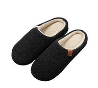 UJEDFHV Chinelos Homem Zapatillas De Invierno For Hombre, Zapatillas De Algodón Cálidas For El Hogar, Zapatos Casuales For El Piso Del Dormitorio Interior(Bla,44-45)