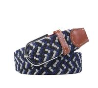 UJEDFHV Cinturón de lona Cinturón elástico unisex de lona trenzada extensible con hebilla pasador, 107/120/130 cm para Trabajo y Uso Diario(3.3cmX107cm,Color-30)