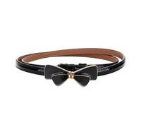 UJEDFHV cinturón decorativo Decorative Belt Elegant Versatile Bow Ladies Style Women Belts Fashion Waist For Jeans Dress(Black)