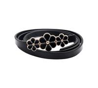 UJEDFHV cinturón decorativo Decorative Belt Women Fashion Thin Decorate Dress Small Daisy Black White Summer(Black)