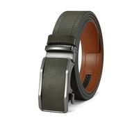 UJEDFHV Cinturones Hombre Cinturón con hebilla automática for hombre, cinturón de negocios, cuero, negro, for vaqueros(125cm,Color 04)