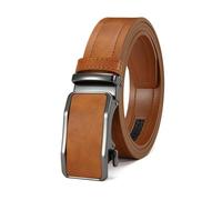 UJEDFHV Cinturones Hombre Cinturón con hebilla automática for hombre, cinturón de negocios, cuero, negro, for vaqueros(150cm,Color 05)