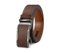 UJEDFHV Cinturones Hombre Cinturón con hebilla automática for hombre, cinturón de negocios, cuero, negro, for vaqueros(125cm,Color 02)