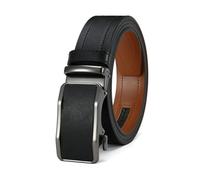 UJEDFHV Cinturones Hombre Cinturón con hebilla automática for hombre, cinturón de negocios, cuero, negro, for vaqueros(125cm,Color 06)