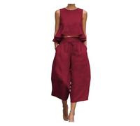 UJEDFHV Coordinado de Lino Femenino Conjunto Informal for Mujer