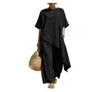 UJEDFHV Coordinado de Lino Femenino Conjuntos de pantalón Lino for Mujer