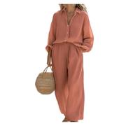 UJEDFHV Coordinado de Lino Femenino Trajes de hogar Lino for Mujer