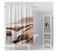 UJEDFHV Cortina de Ducha Elegant Neutral Tones Bath Curtain - Waterproof and Mildew-Proof Bathroom Decor For A Sophisticated Home Aesthetic(Color 9,W140XH180cm)
