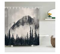 UJEDFHV Cortina de Ducha Printing Forest Shower Curtain Green Plant Tree Landscape Bath with Hooks For Bathroom Waterproof Scenery(Color 9,W90xH180cm)