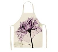 UJEDFHV Delantal de cocina 1 delantal de flor de loto para mujer, para el hogar, cocina, restaurante, restauración (11,47 x 38 cm)