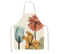 UJEDFHV Delantal de cocina 1 delantal de flor de loto para mujer, para el hogar, cocina, restaurante, restauración (13,70 x 100 cm)