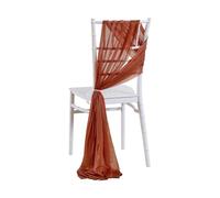 UJEDFHV Fajas para sillas de Boda 10/50Pcs 17x250cm Chiffon Chair Sashes 2PCS/Set Sage Pink Ivory Sash Wedding Covers Ribbon Party Aisle Decor for Decoraciones de Pasillos de Bodas(Rust,10 pcs)