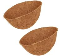 UJEDFHV Forro de Coco 2 Piezas de Forros for macetas Colgantes Coco, Cojines Palma for jardín, Mezcla Repuesto for tapete Bloqueo Tierra(2PCS 14 Inches)