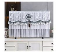 UJEDFHV Funda Para Tv Exterior Lace TV Dust Cover Desktop Wall Mounted LCD Turn On The Simple Hanging For Household Use Without Removing It(Light yellow,130 x Height 85cm)