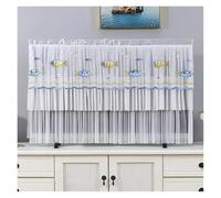 UJEDFHV Funda Para Tv Exterior Lace TV Dust Cover Desktop Wall Mounted LCD Turn On The Simple Hanging For Household Use Without Removing It(Red,85 x Height 55cm)