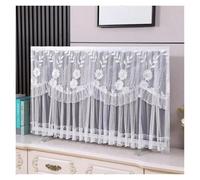 UJEDFHV Funda Para Tv Exterior Minimalist TV Dust Cover Do Not Remove The Desktop Mounted When Starting Up Comfortable Lace Dustproof Cloth(White,95 x Height 65cm)