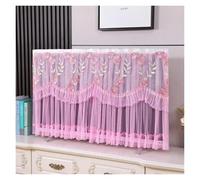 UJEDFHV Funda Para Tv Exterior Minimalist TV Dust Cover Do Not Remove The Desktop Mounted When Starting Up Comfortable Lace Dustproof Cloth(Pink,160 x Height 95cm)