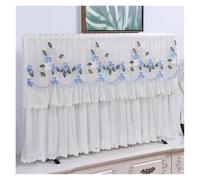 UJEDFHV Funda Para Tv Exterior Pink Tassel Lace TV Cover Soft And Breathable Chiffon Television Protective Wall Mounted Vertical Universal Dust Hood(Orange,125x Height 80cm)