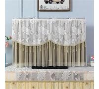 UJEDFHV Funda Para Tv Exterior Tassel Edge Living Room TV Decoration Dust Cover Wall Mounted LCD Lace Embroidered Yarn Cloth Without Removing It(Color18,140x Height 90cm)