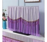 UJEDFHV Funda Para Tv Exterior Tassel Edge Living Room TV Decoration Dust Cover Wall Mounted LCD Lace Embroidered Yarn Cloth Without Removing It(Pink,85x Height 60cm)