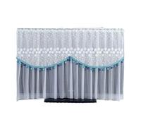 UJEDFHV Funda Para Tv Exterior Tassel Edge Living Room TV Decoration Dust Cover Wall Mounted LCD Lace Embroidered Yarn Cloth Without Removing It(Color24,130x Height 85cm)