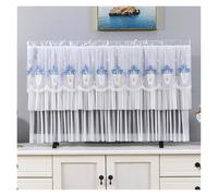 UJEDFHV Funda Para Tv Exterior TV Dust Cover Can Be Turned on Without Remove The Hanging Desktop Thin LCD Protective with Lace Simple(Color 018,120x70cm)