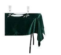 UJEDFHV Mantel de Satén Dark Green Satin Tablecloth Rectangle Overlay Table Cover Decoration For Wedding Banquet Party Events para Boda(145x366CM)