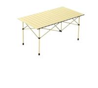 UJEDFHV Mesa de Camping Mesa Plegable, Juego de sillas, Rollo Huevo portátil, Comedor Integrado para Camping(Off-white95 55 50)