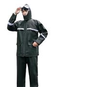 UJEDFHV Poncho Impermeable Conjunto de impermeable y pantalones lluvia for vehículos eléctricos, for llevar, for todo el cuerpo, ropa seguridad contra tormentas, pesca, poncho(Black suit,L)