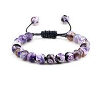 UJEDFHV pulsera de cuentas Pulseras de cuentas for parejas, hilo 8 mm, pulsera yoga natural for hombres y mujeres, joyería elástica(Color-02)