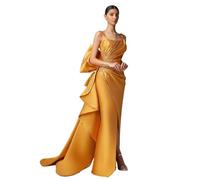 UJEDFHV Vestidos para la Madre de la Novia Vestido de Madre del Novio con Cuello Cuadrado for Mujer, túnicas satén for Velada Femenina para una reunión(26W)