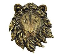 Ujjdwiurgh 1 estatua de pared de cabeza de animal, decoración de pared de león, decoración del hogar, estatua de simulación