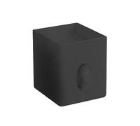 Ujjdwiurgh 1 funda para caja de pañuelos de piel sintética para baño, oficina, escritorio, organizador decorativo (negro)